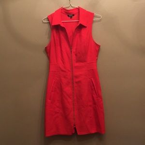 Collared Zipper Front Dress